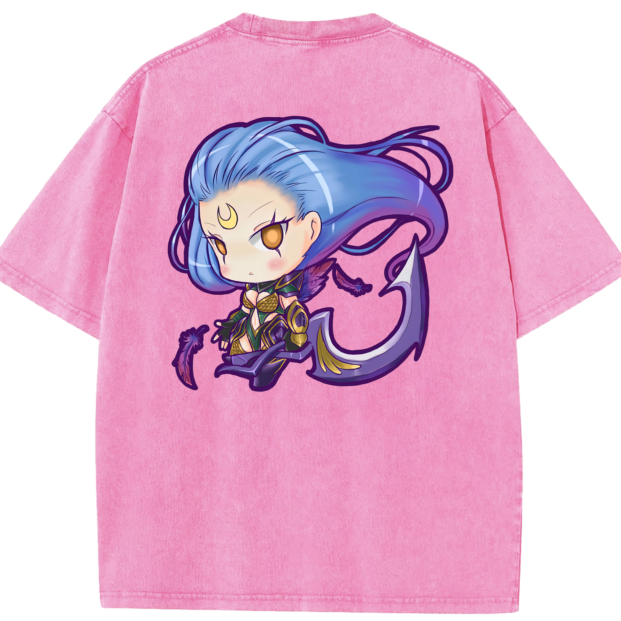 リーグ・オブ・レジェンド League of Legends LOL 綿100% ヴィンテージ風 半袖Tシャツ（背面プリント）